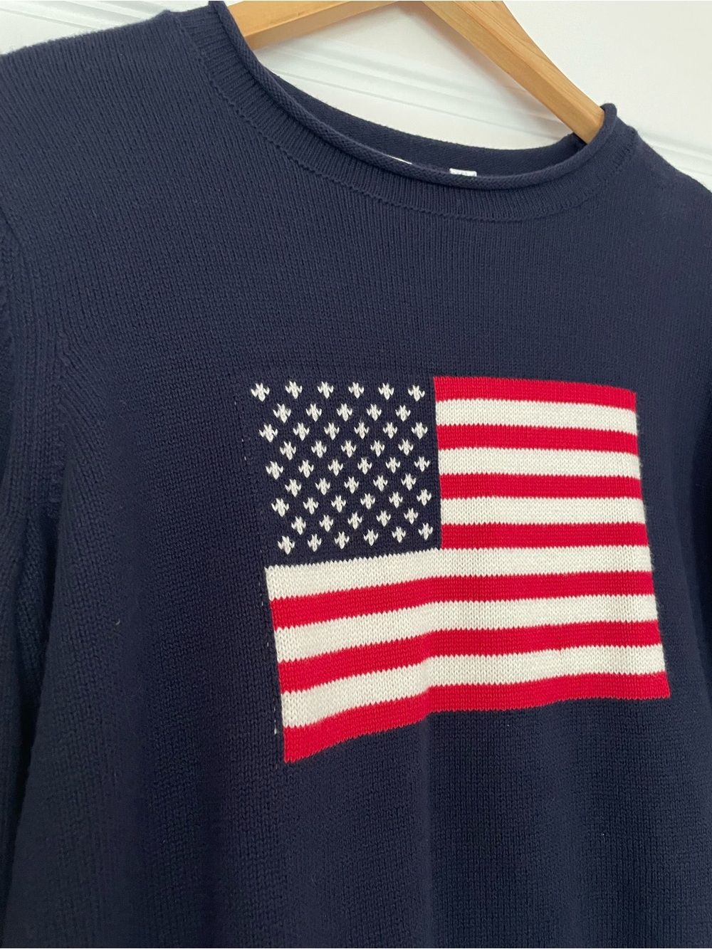 Gap Kids Cotton Rollneck
Crewneck Navy Sweater with American Flag, XXL - Picture 2 of 5